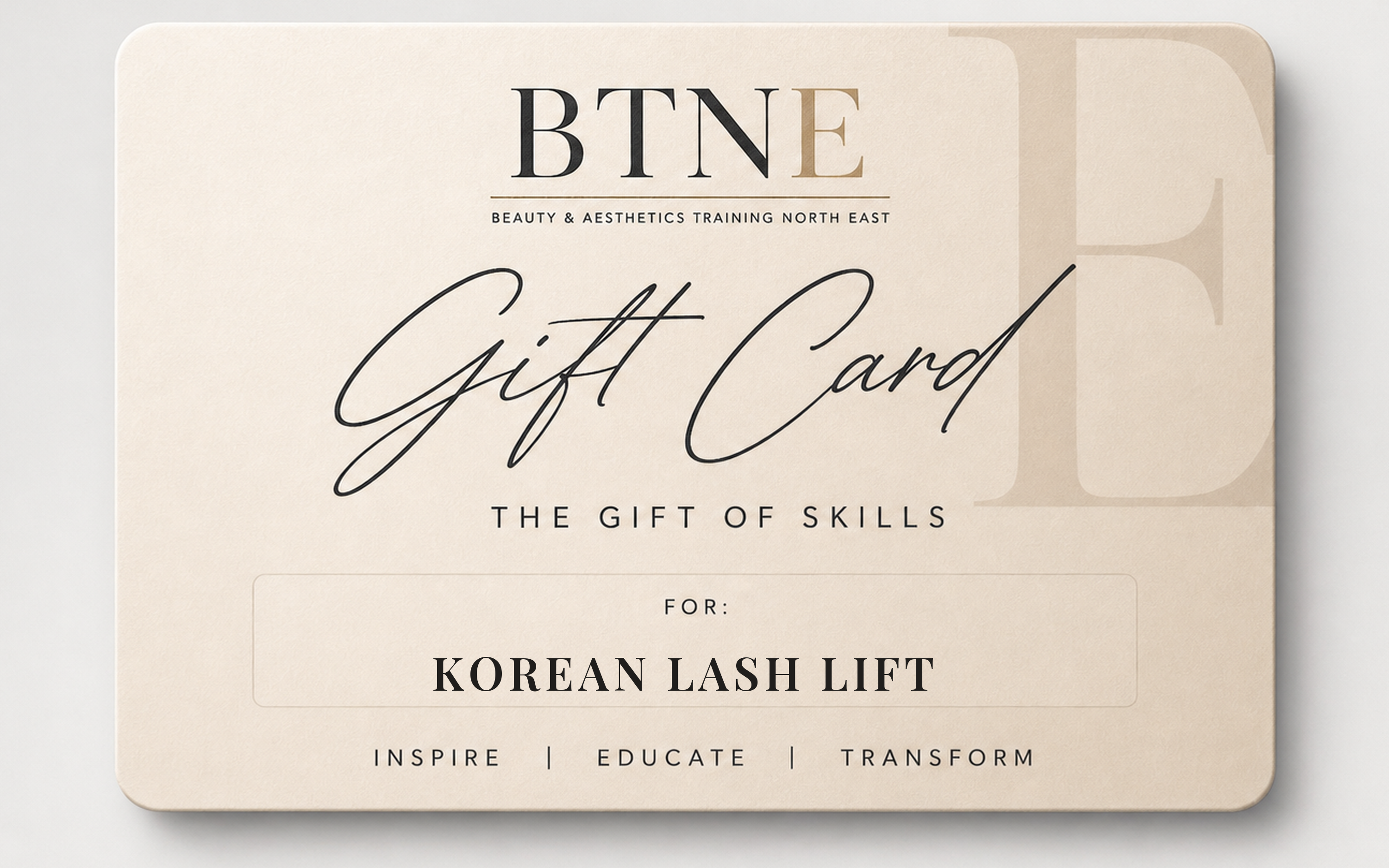 Korean Lash Lift Gift Card